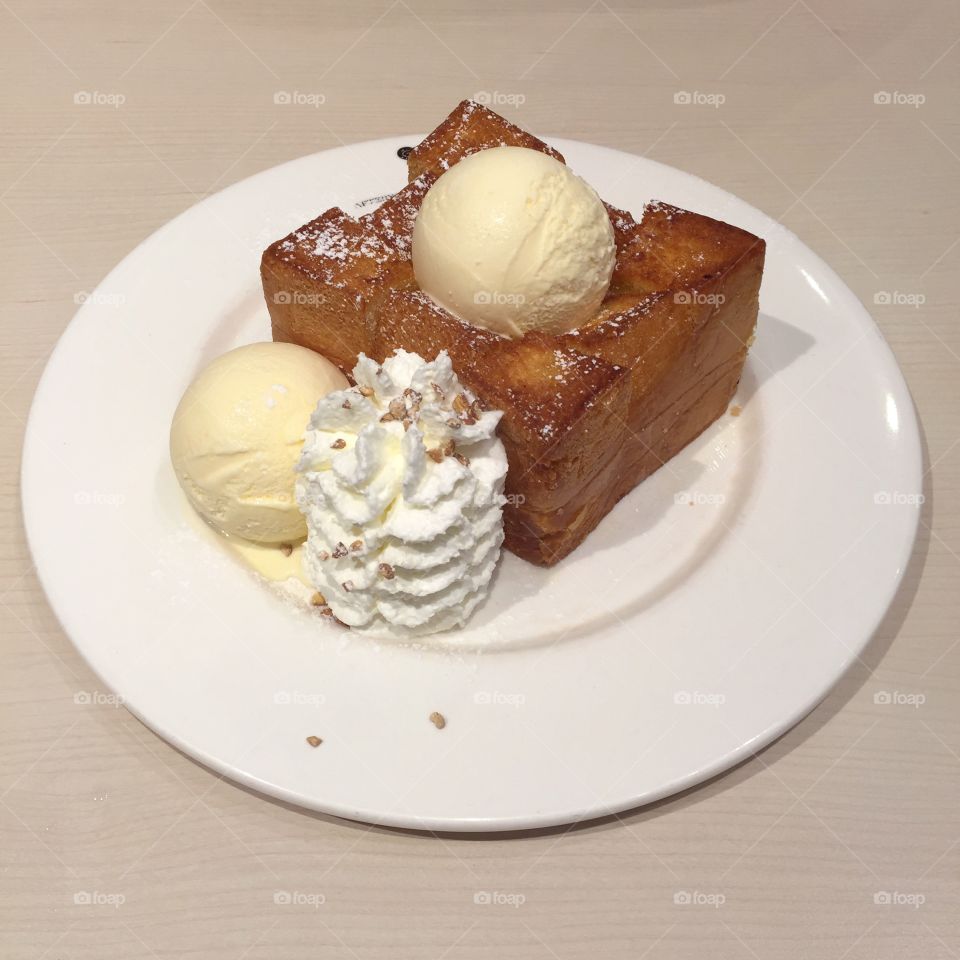 Ice cream honey toast. Ice cream honey toast great for any use.