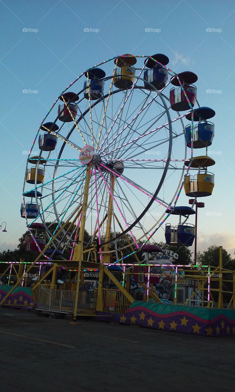 Ferris wheel. just sitting in car at carnival