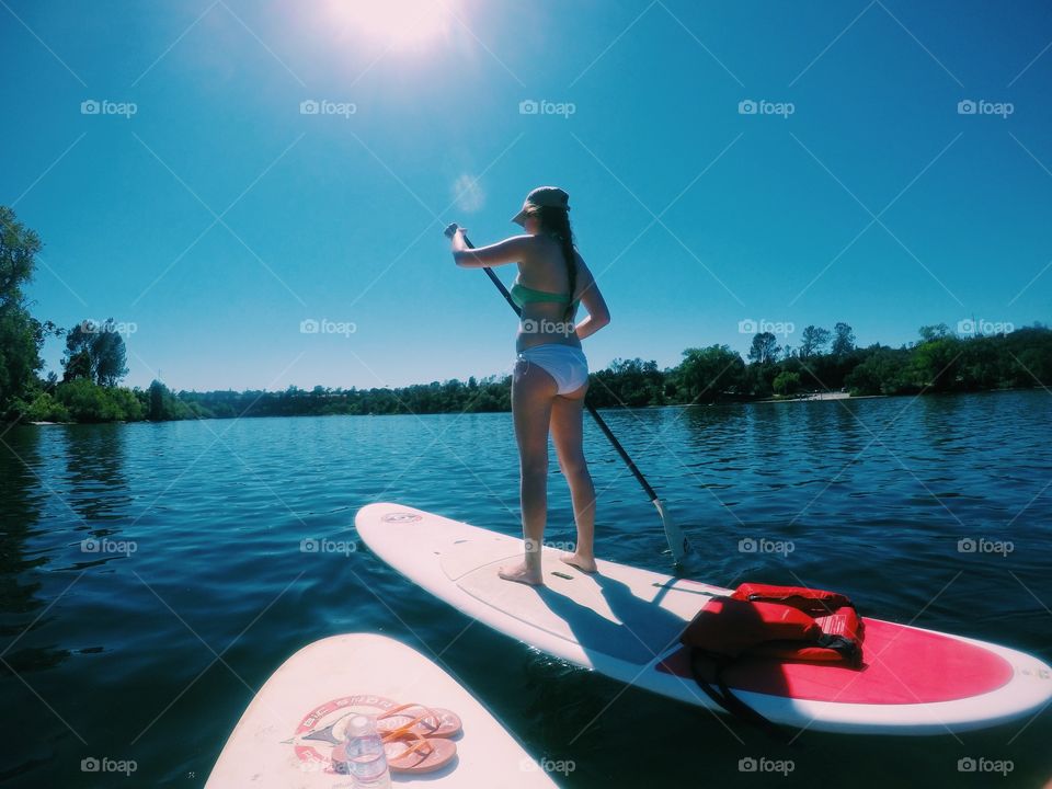 Paddle boarding