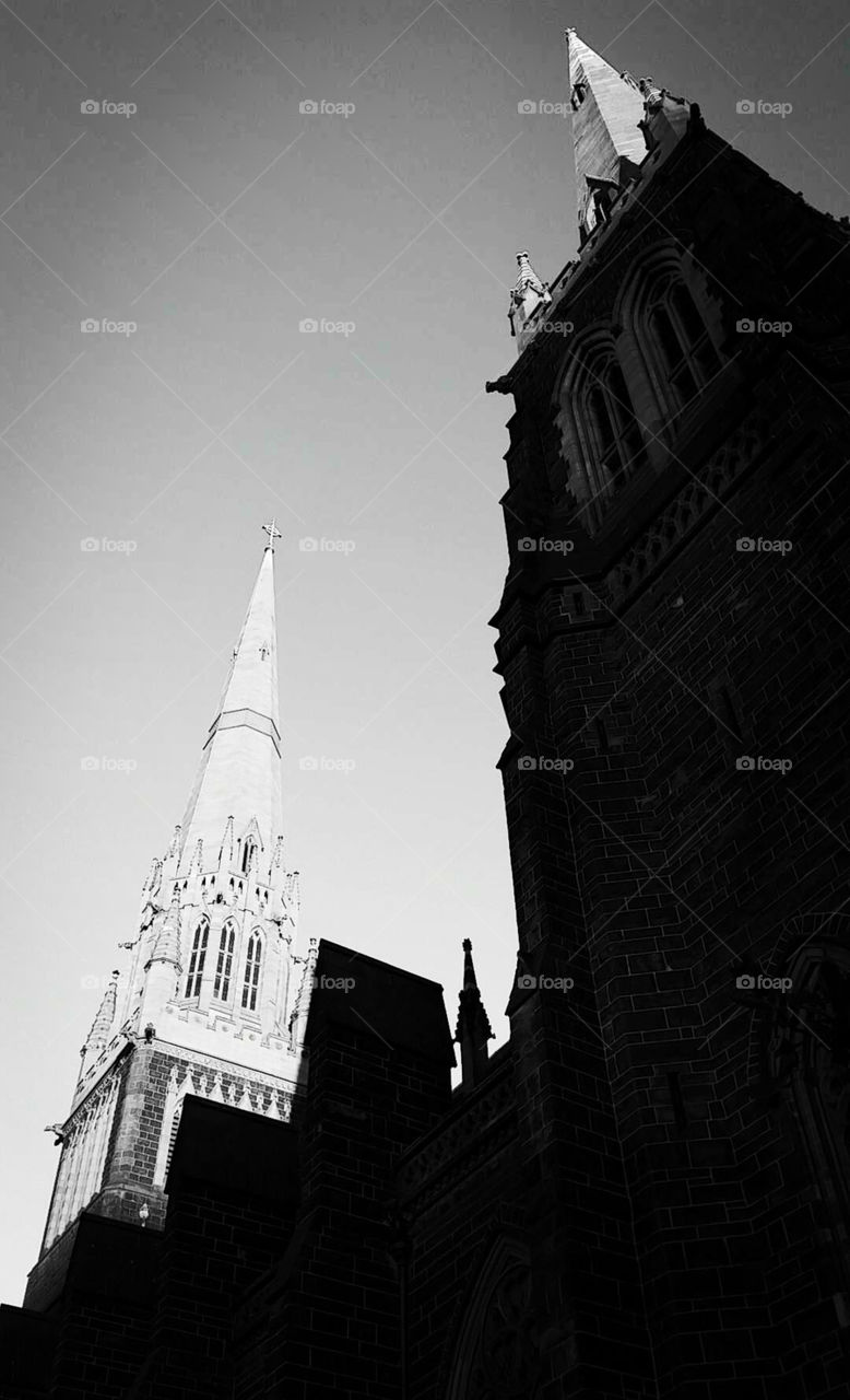 black and white cathedral