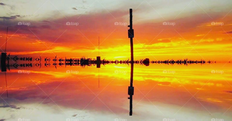 sunset reflection