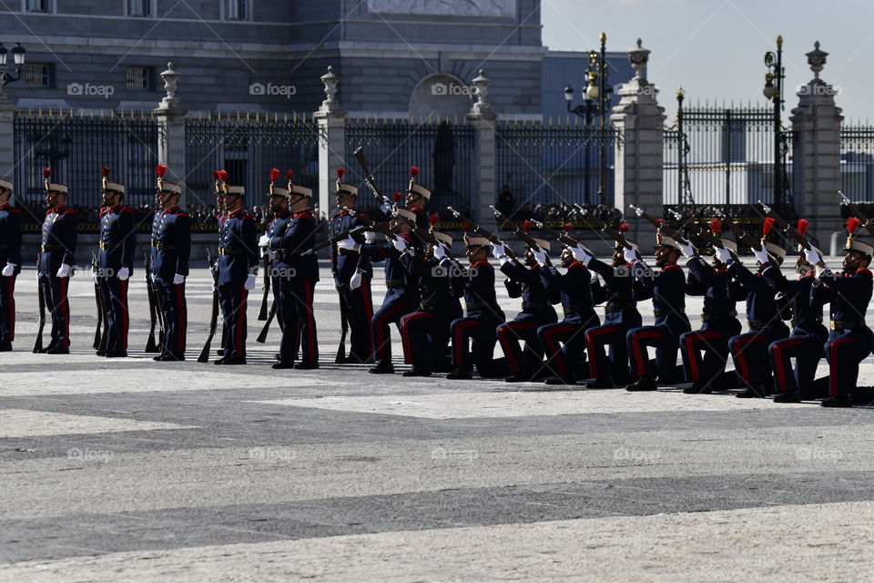 Cambio de guardia, Palacio Real, Madrid, España - Change of guard, Palacio Real, Madrid, Spain