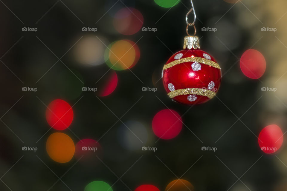Xmas ornament on tree