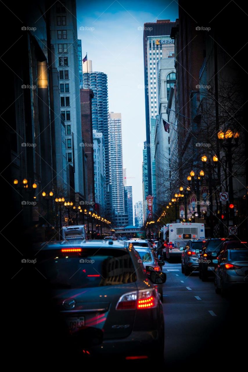 City of Chicago   City lights