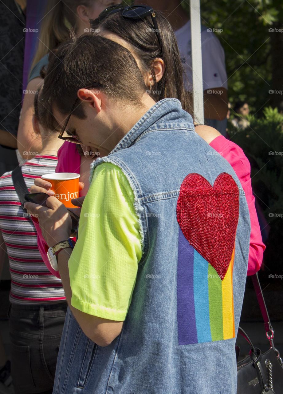 People in the Pride festival