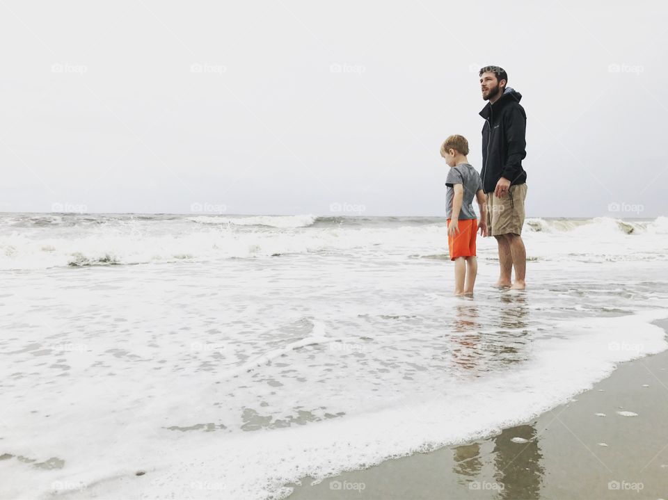 Father and son summer fun 