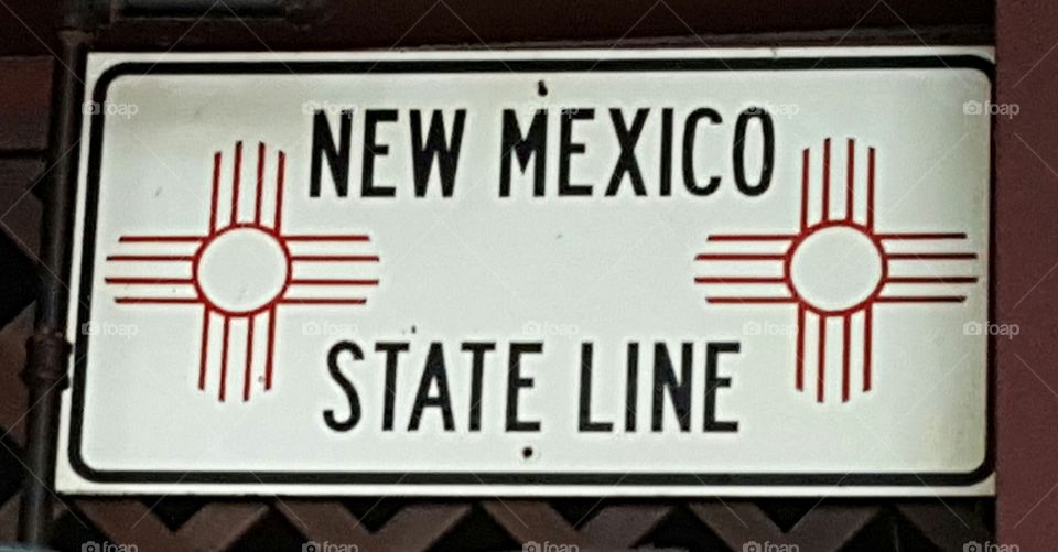 New Mexico State Line license plate