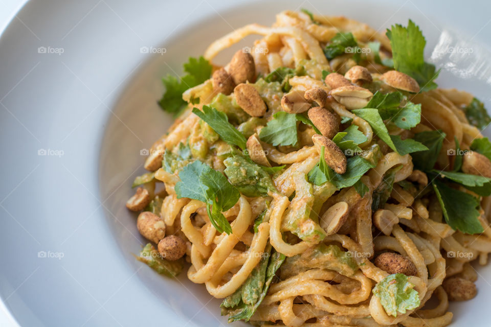 Peanut celery crunch pasta 