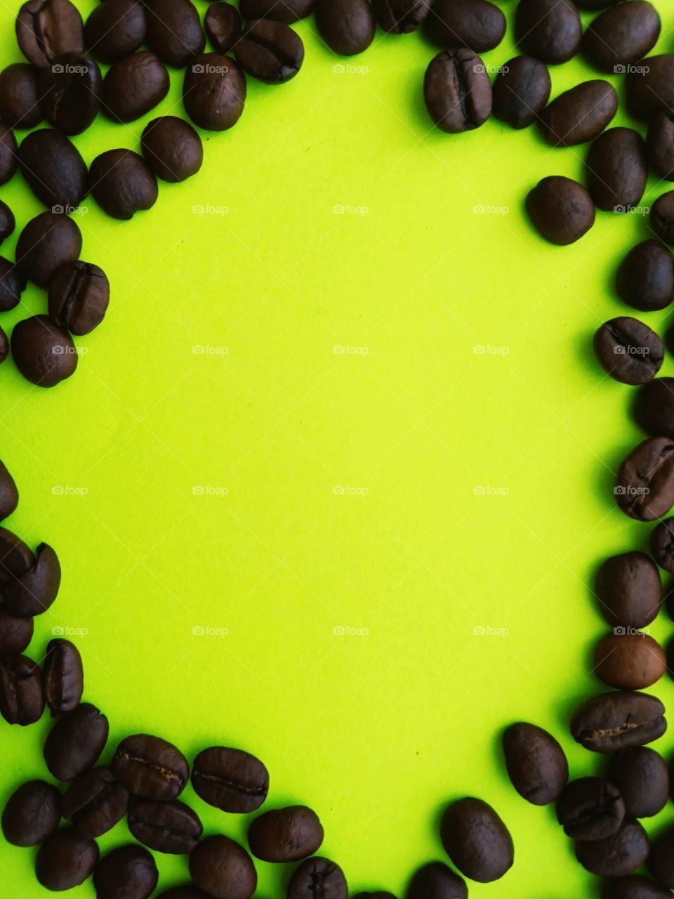 frame made of coffee beans