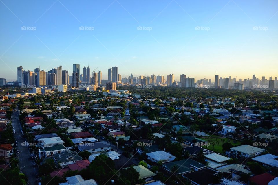 City scape of 3 cities in Metro Manila