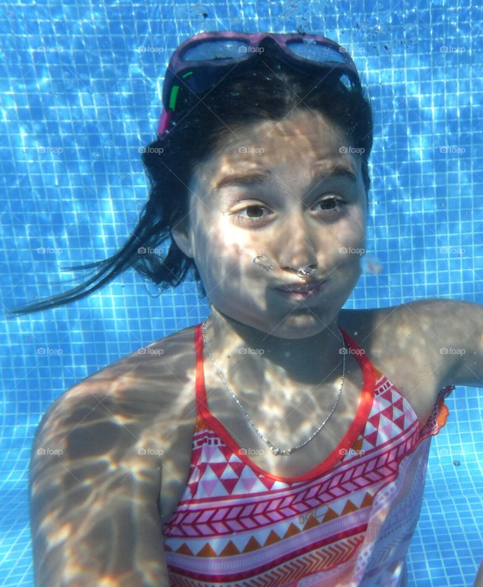 Cute Girl Underwater