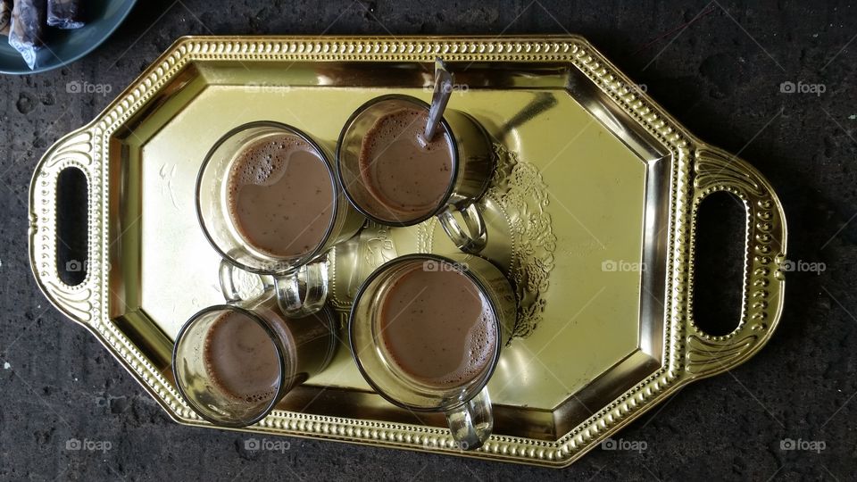 coffe four cup already service