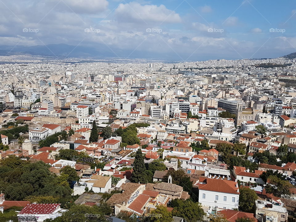 greece panoramic views of Athens