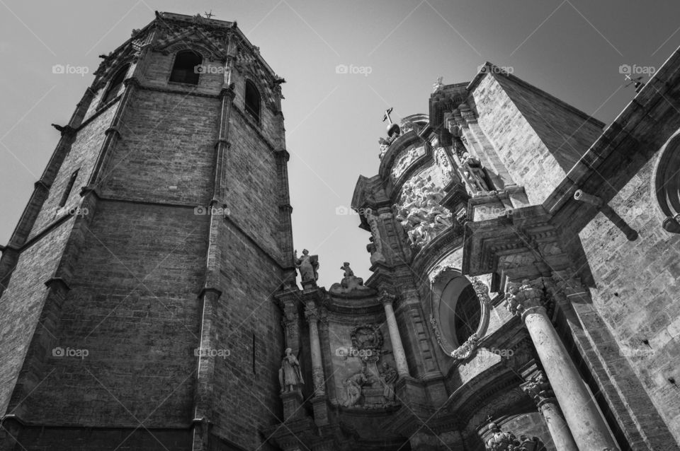 Catedral de Valencia y Torre Campanario del Miguelete. Catedral de Valencia y Torre Campanario del Miguelete (Valencia - Spain)