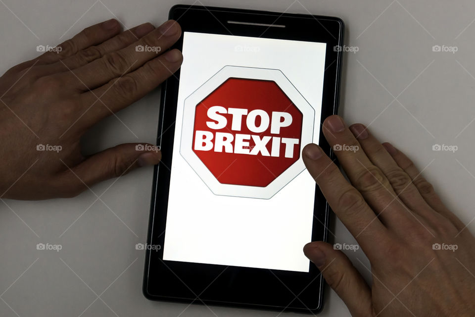 Stop Brexit mobile app concept