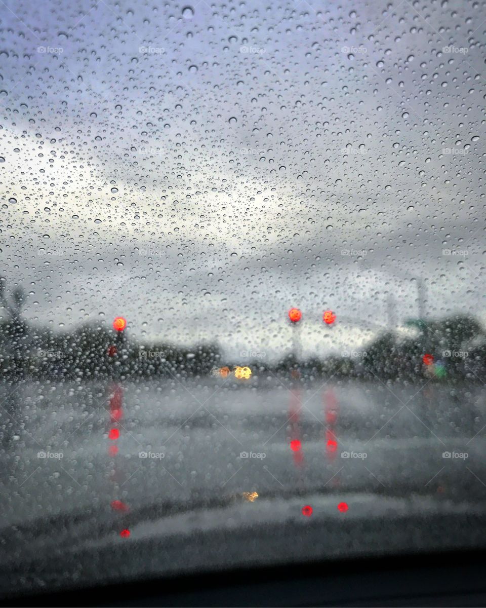Rainy red light