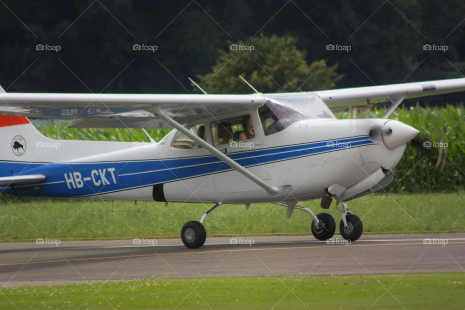 Small Plane Ready For Takeoff. Small plane getting ready for takeoff