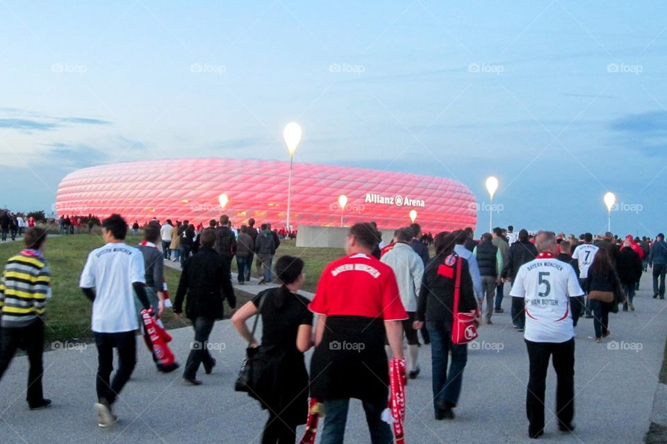 Walking into Allianz arena