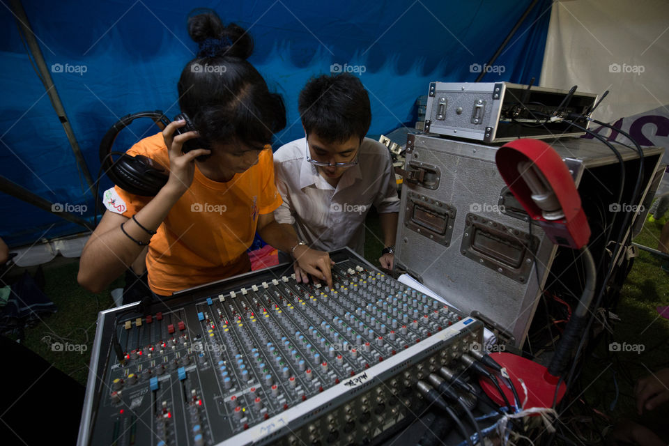 Backstage control room