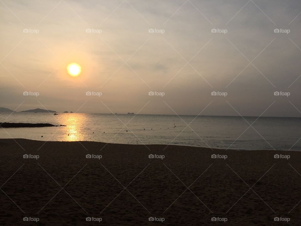 Sunset, Beach, Water, Sun, Sea