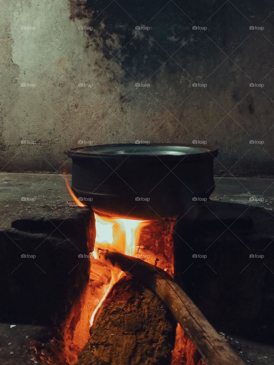 indian village mother making food