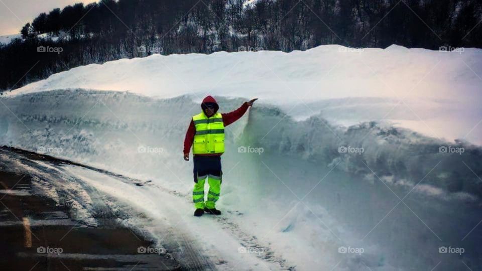nieve en la carretera