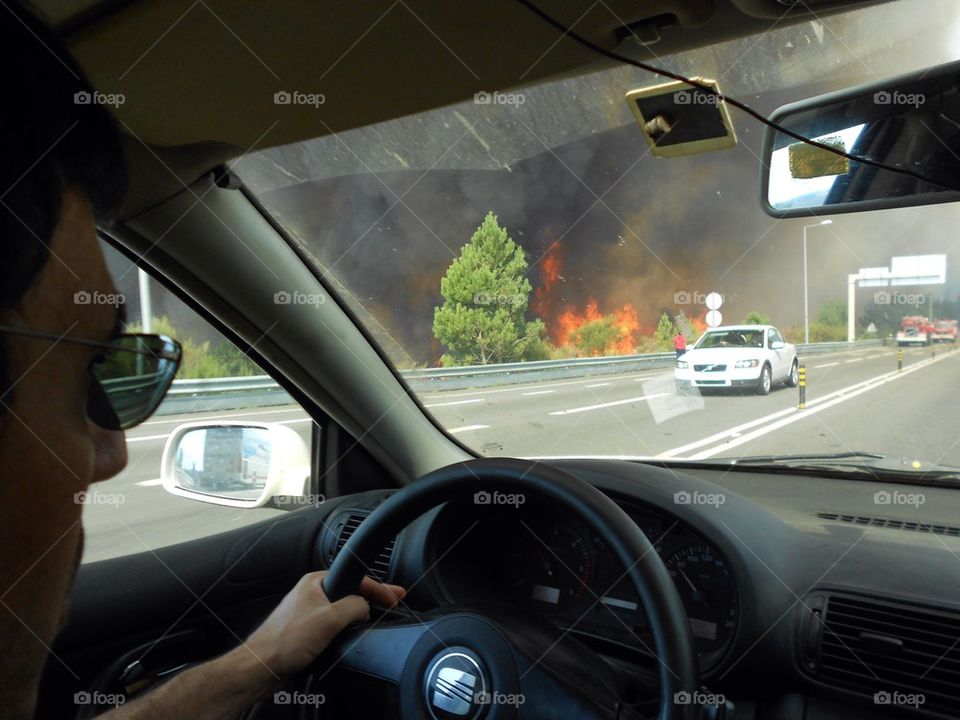 car emergency fire driving by iDavidHD