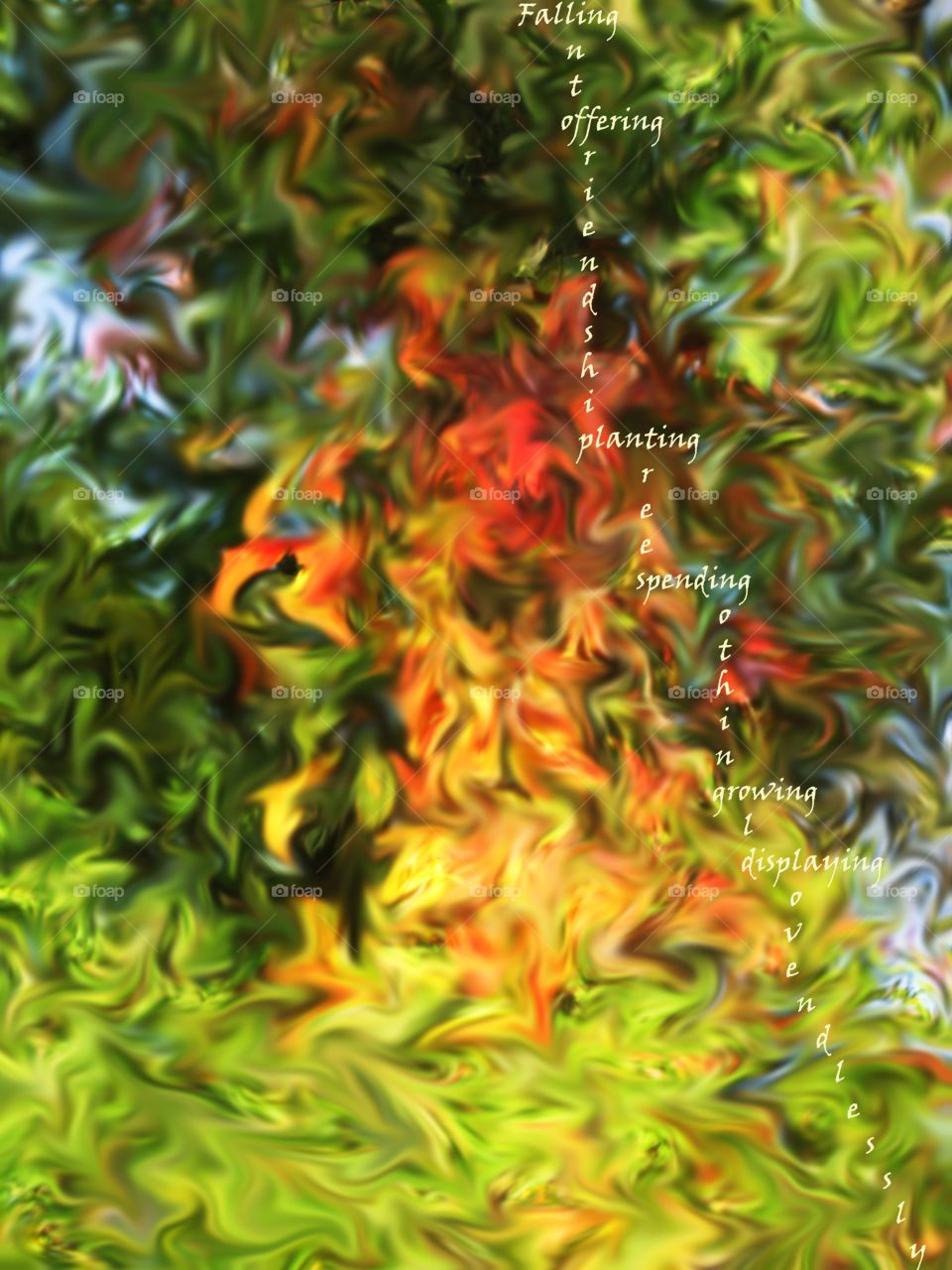 Abstract Art Titled: Falling Into Nature By: Mia Lynn