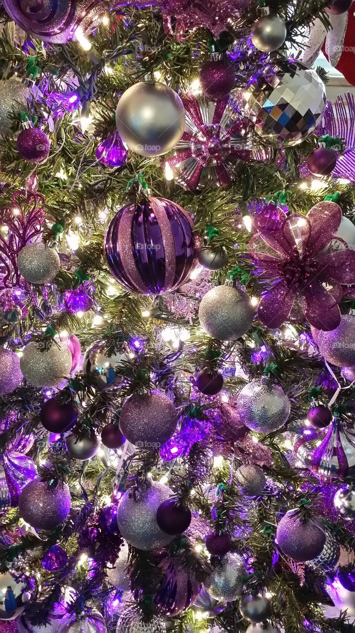 Purple and silver christmas