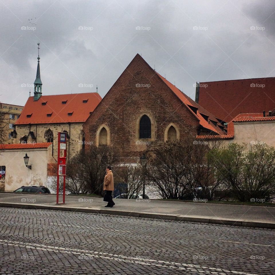 Bus stop at the convent