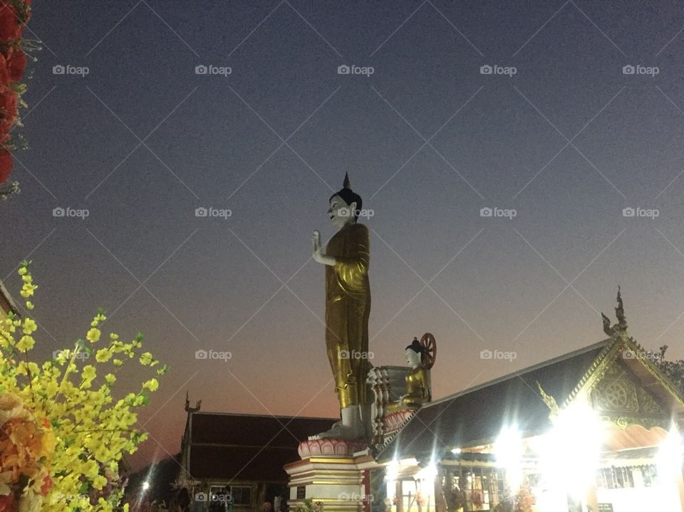 Buddha's blessing Wat phra tat doi kum -Chiang Mai Thailand 
