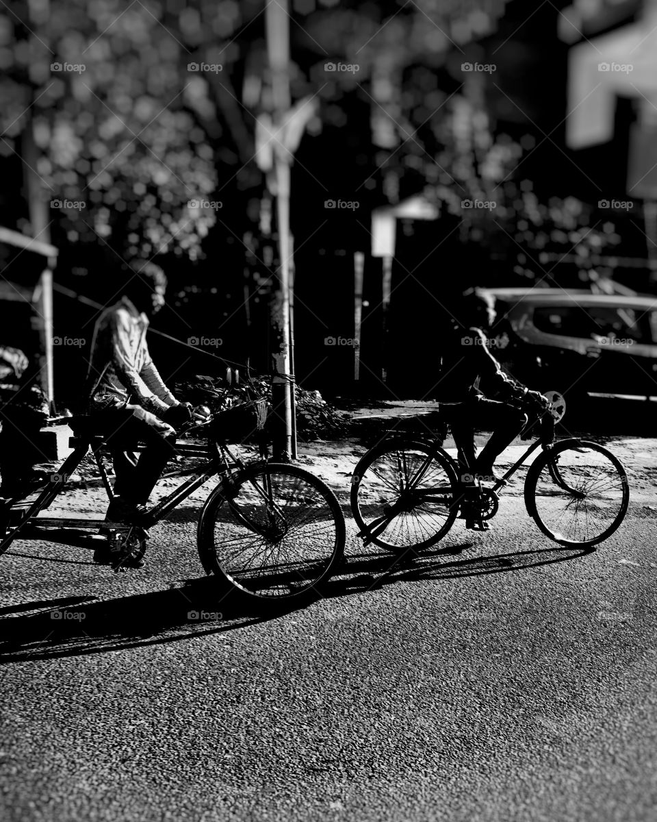 By cycling!! Street capture 