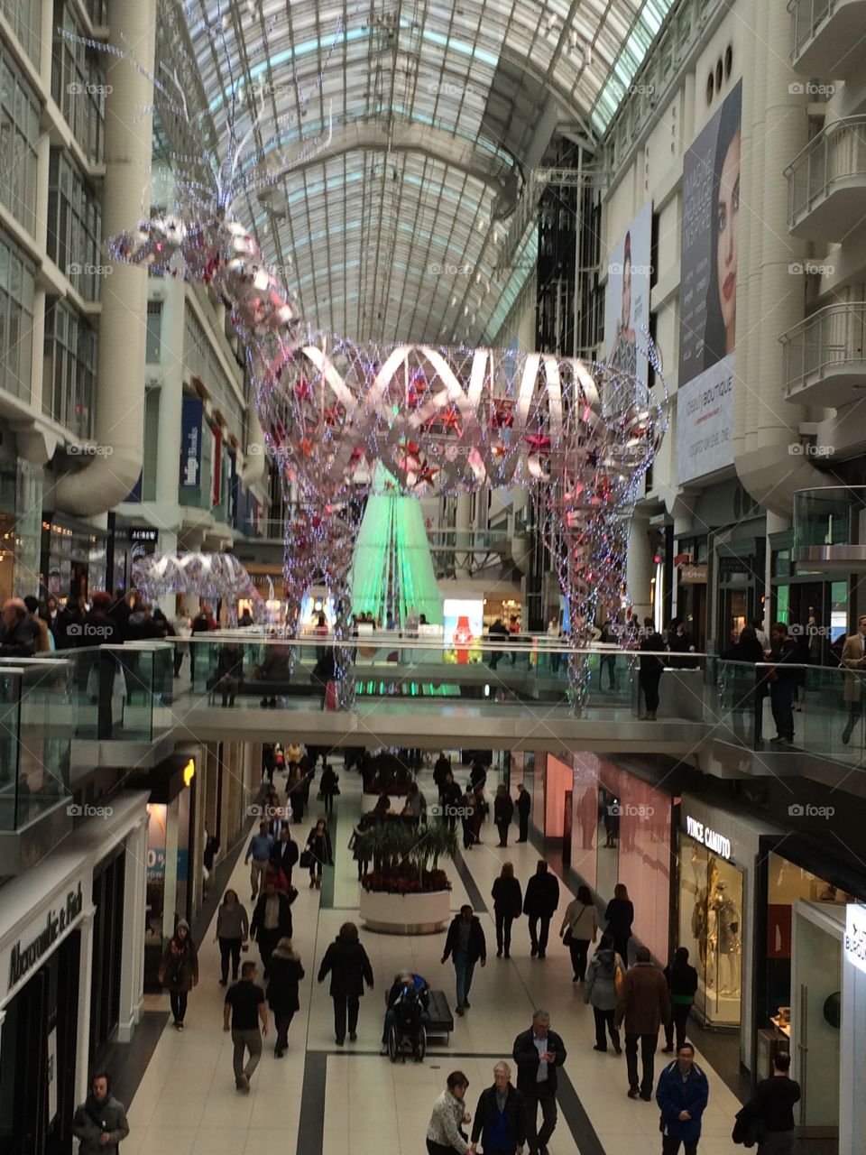 Holiday shopping at the Eaton Centre in Toronto