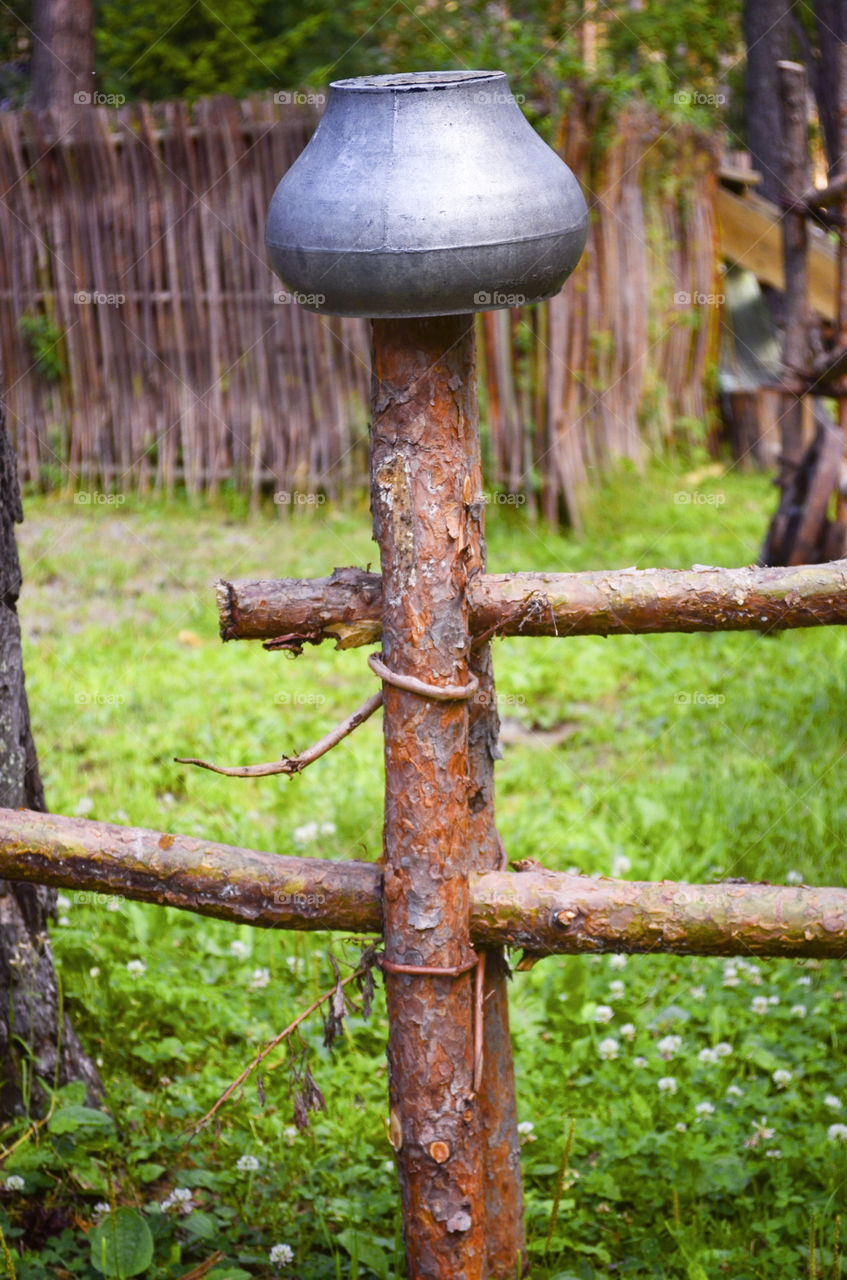 Old fence in the park