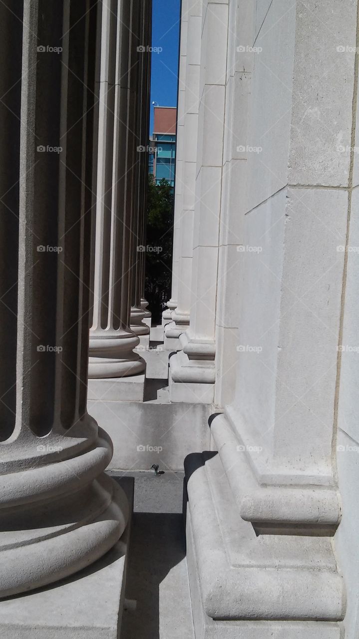 Columns. columns at the post office