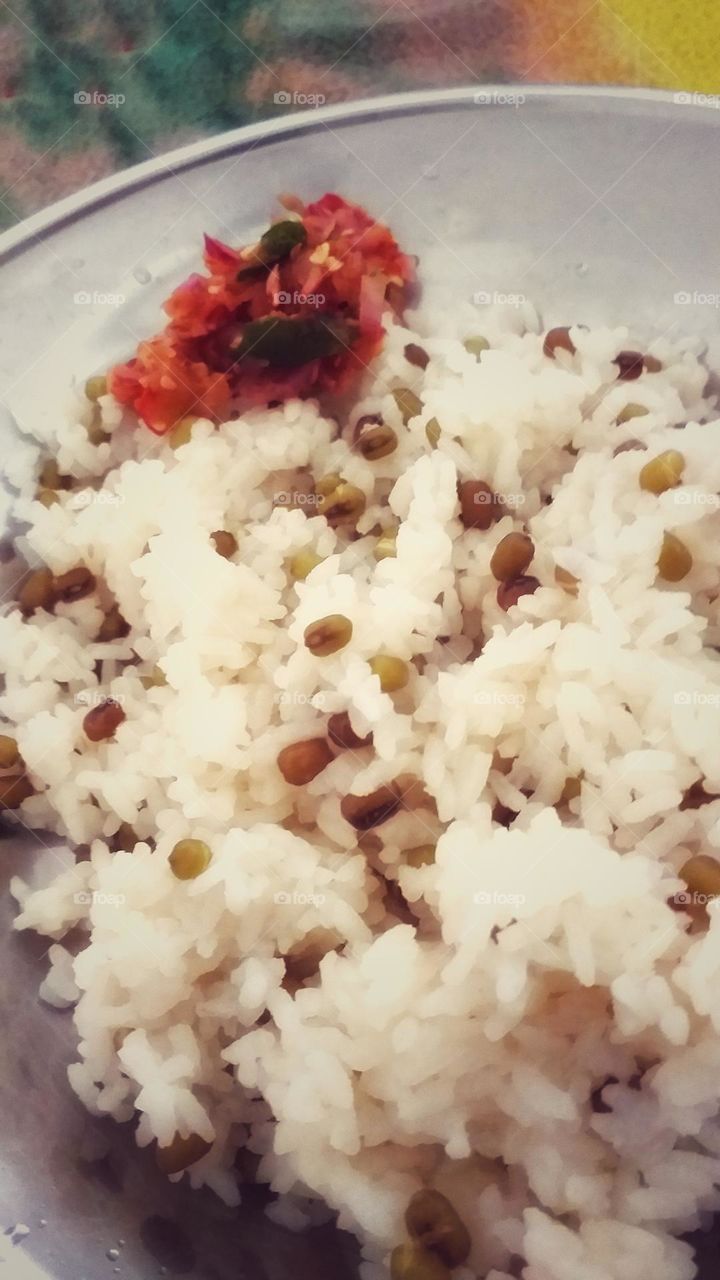 Staying fit - traditional  sri Lankan food - coconut milk rice
