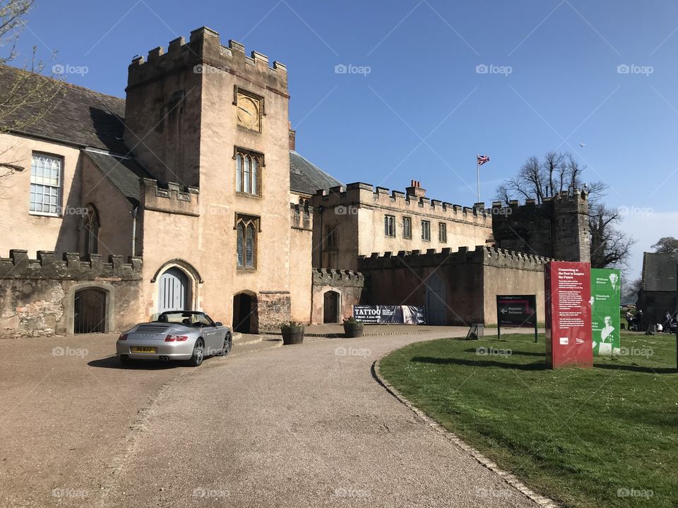 Tore Abbey in Torquay in glorious spring sunshine, someone brought the sports car for a spin to haha.