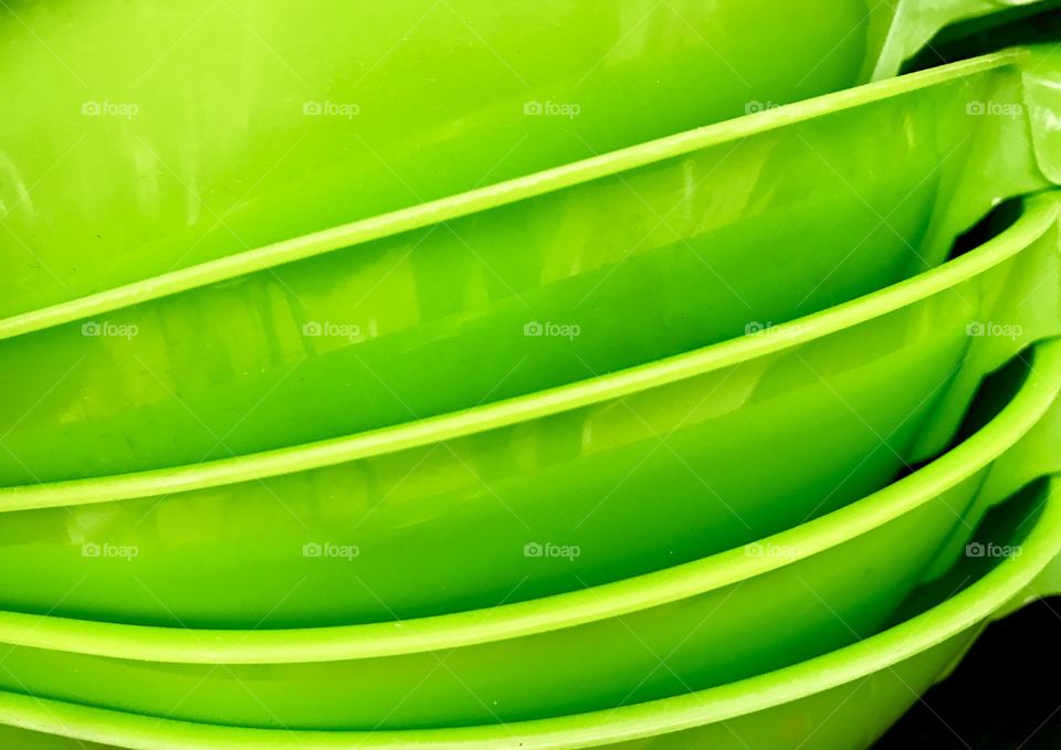 Stacked Green Bowls