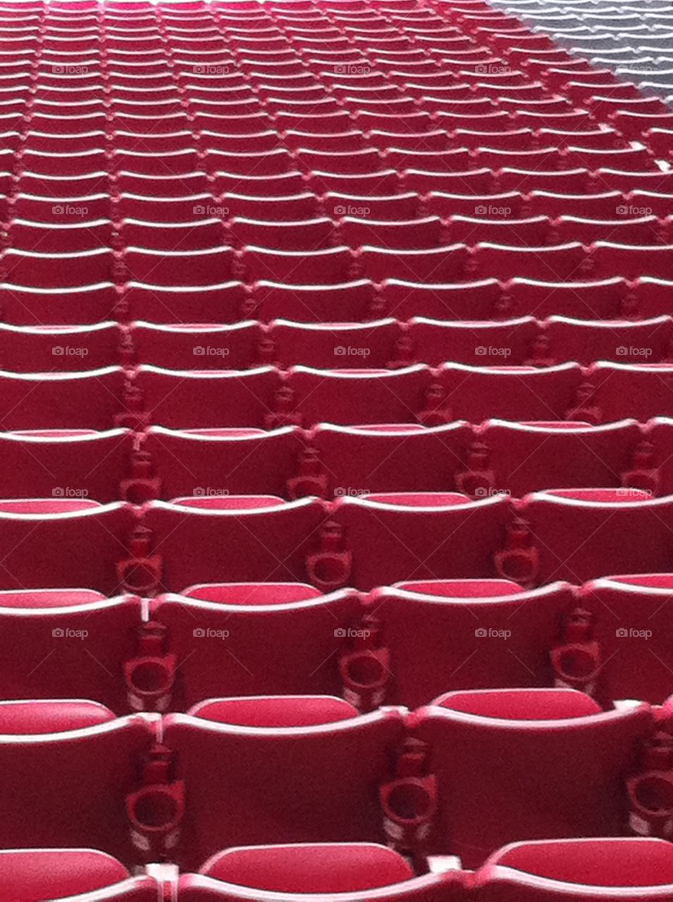 Empty stadium seats