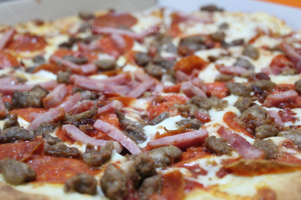 Close up of a delicious pizza