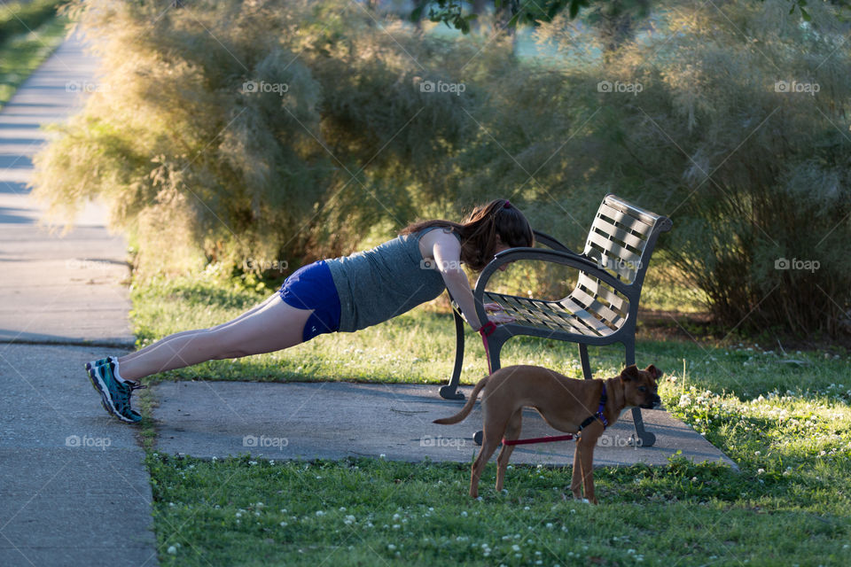 Girl workout 