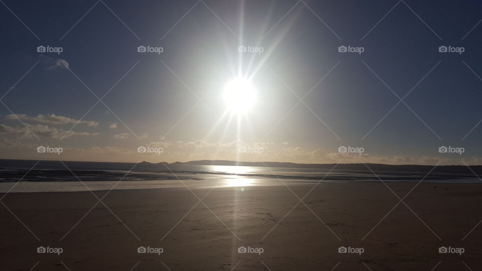 Blazing Sun over the Bay