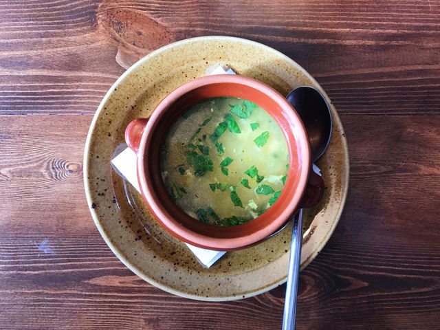 Food, Bowl, Soup, No Person, Wood