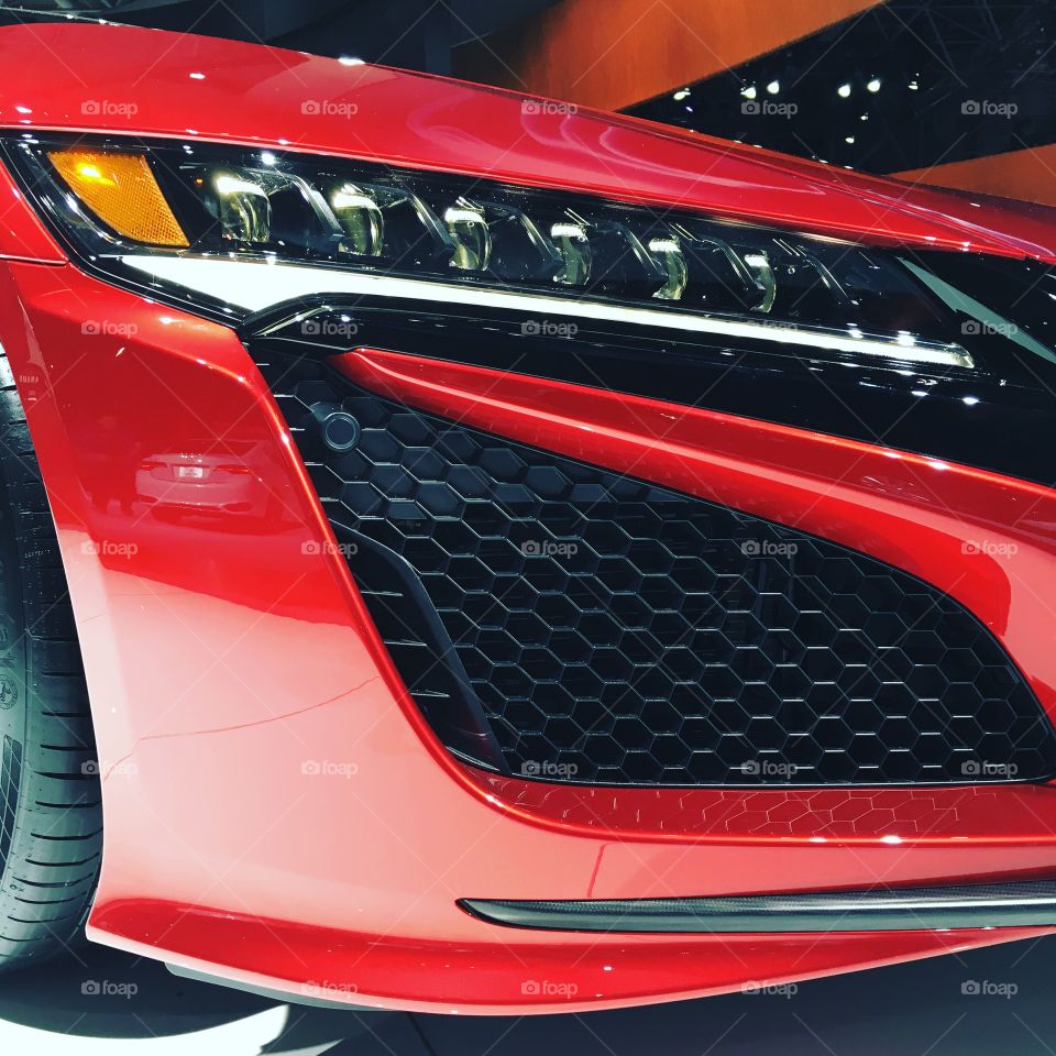 In the grill of the new Acura NSX.