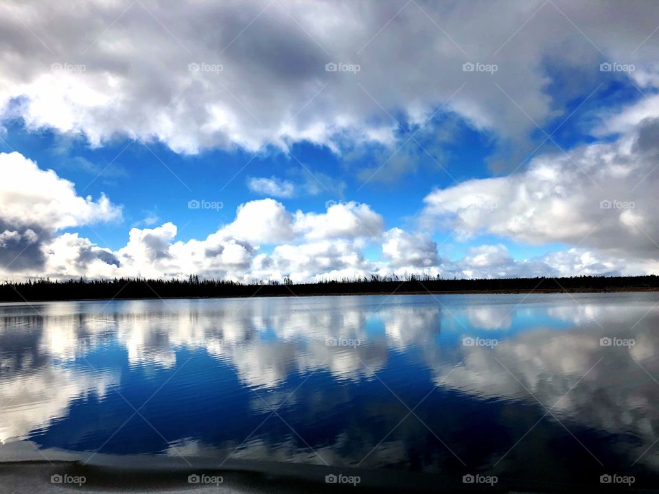 Cloudy reflections 