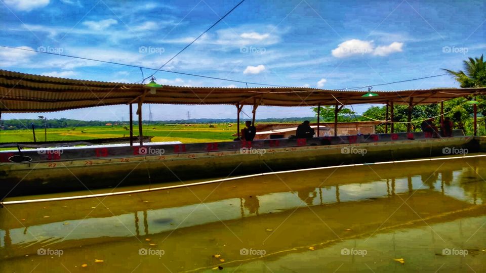 Two anglers at noon.