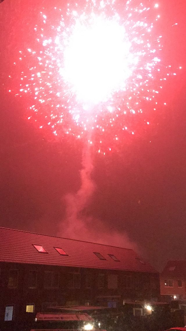 Red night sky