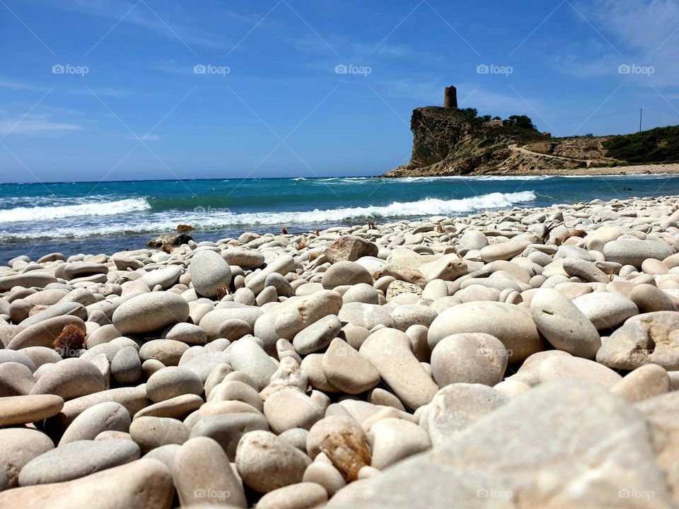 Beach#stones#rock#waves