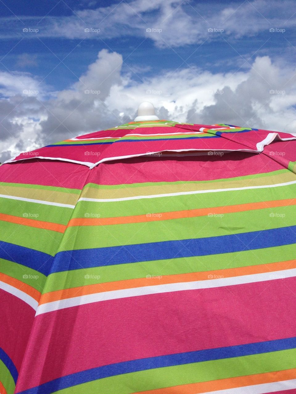 Colorful beach umbrella