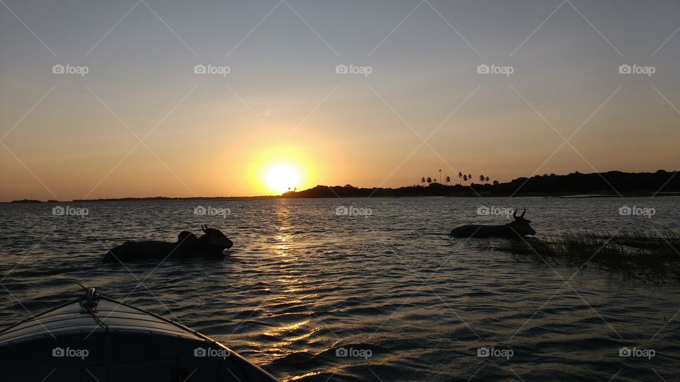 Sunset in Lagoon  Santo Amaro, Santo Amaro do Maranhão, Maranhão -  Brazil